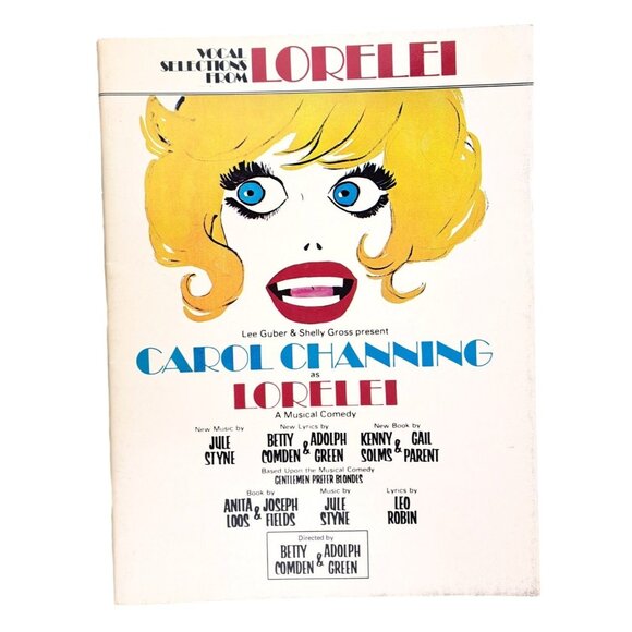 Consolidated Music Publishers Other - Vintage Vocal Selection From Lorelei Musical Song Book Music 1974 Carol Channing
